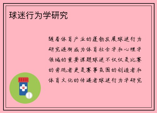 球迷行为学研究